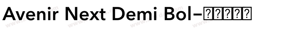 Avenir Next Demi Bol字体转换